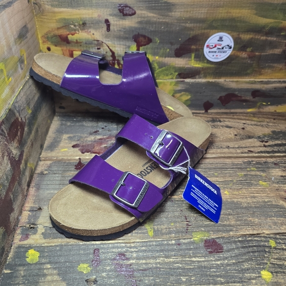 Birkenstock Shoes - Birkenstock New w/o Box Arizona Plum Purple Birko Flor Patent Regular Size‎ 9